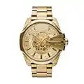 Diesel Men's 51mm Mega Chief Automatic Stainless Steel Mechanical Watch, Color: Gold (Model: DZ7456)