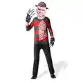 Byriady Kids Freddy Krueger Michael Myers Jason Voorhees Halloween Costume for Kids Jumpsuit Outfits with Glove Set Boy/Girls