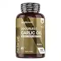 Garlic Capsules Odourless High Strength 45,000mg – 180 Softgels (Upto 3 Softgels A Day) - Cold Pressed Garlic Oil Extract - High in Allicin - Deodourised Garlic Supplement (not Garlic Tablets)