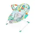 Bright Starts Baby Bouncer Soothing Vibrations Infant Seat - Removable -Toy Bar, Nonslip Feet, 0-6 Months Up to 20 lbs (Rainforest Vibes)