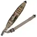 HUNTPAL 2 Point Gun Sling 12 Gauge Shotgun Sling with Quick-Grab Handle, 3 Shell Holders Ammo Cartridge Holder, Steel Swivels and Thumb Hole, 1.25" Nylon Webbing Belt Neoprene Padded Shoulder Strap