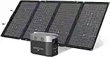 Generador solar Ecoflow DELTA Max (1600) de 1612 Wh con panel solar de 220 W, 4 salidas CA de 2000 W (pico de 4600 W), toma de corriente portátil para apagones, acampadas, caravanas y emergencias