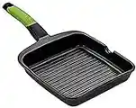 BRA PRIOR - Grill asador con rayas, aluminio fundido con antiadherente Classic, 22 Cm , apta para todo tipo de cocinas, incluida inducción