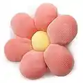 Aodafei Coussin Fleur Oreiller Peluche,Coussin en Forme de Fleur Kawaii,Coussin Decoratif Forme de Fleur pour Chaise Canape Sol,Coussin Forme Fleur de Marguerite Rose,35-40 cm