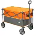 PORTAL XL Deeper Festival Trolley Folding Garden Beach Camping Larger Capacity Pull along Cart Collapsible Wagon with Wheels Heavy Duty Foldable Picnic Trailer Hand Truck