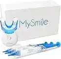 MySmile Teeth Whitening Kit with LED Light, 3 Non-Sensitive Teeth Whitening Gel and Tray, Deluxe 10 Min Fast-Result Carbamide Peroxide Teeth Whitener, help Remove Teeth Stain from coffee, drinks, food