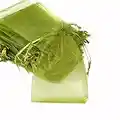 50 bolsas de organza para rellenar, bolsa de organza, bolsa de regalo, bolsa de organza con cordón, para festivales, fiestas, bodas, caramelos, regalo de lavanda, 15 x 20 cm, verde militar