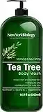 Tea Tree Body Wash - HUGE 500 ml - Helps Nail Fungus, Athletes Foot, Ringworms, Jock Itch, Acne, Eczema & Body Odor, Soothes Itching & Promotes Healthy Skin and Feet Moisturizing, Packaging May Vary