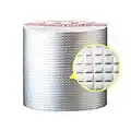 Cinta Superimpermeable, CTRICALVER 10cm(W) x 5M (L)x 1mm(T) Cinta de butilo,recubrimiento de aluminio Cinta de sellado, para reparaciónde techos y fugas