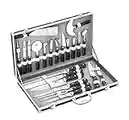 Pradel Excellence - 31123 - Valise Cuisinier 22 Pièces - 15 Ustensiles et 7 Couteaux de Cuisine - Noir