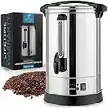 Zulay Premium 100 Cup Commercial Coffee Urn - Stainless Steel Large Coffee Dispenser For Quick Brewing - Automatic Hot Water Dispenser - Ideal for Large Crowds - Coffee Dispenser For Any Occasion