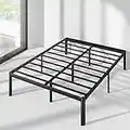 ZINUS Van 16 Inch Metal Platform Bed Frame / Steel Slat Support / No Box Spring Needed / Easy Assembly,Black, Queen