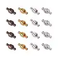 PH PandaHall 100 Sets Brass Magnetic Clasps Mixed Color Round Magnet Converter Jewelry Clasps Buckle Ball for Bracelet Necklace Jewelry DIY Making