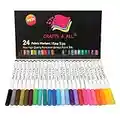 Crafts 4 ALL Fabric Markers Pens Permanent Color Art Markers 24 SET Premium Graffiti Fine Tip MINIMAL BLEED Child safe & non-toxic.