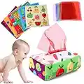 YOGINGO Baby Toys 6 to 12 Months - Tissue Box Toy Montessori for Babies 6-12 Months, Soft Stuffed High Contrast Crinkle Infant Sensory Toys, Boys&Girls Kids Early Learning Gifts