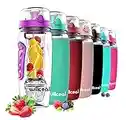 willceal Infusor de Frutas Botella de Agua de 32 oz,Durable con Bola de Gel de Hielo Desmontable, Grande - Tritan Libre de BPA, Tapa abatible, diseño a Prueba de Fugas - Deportes, Camping (Púrpura)