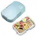 hombrima Kids Lunch Box, Bento Boxes Food Storage Container with 6 Compartments for Children Adult Work School, Suitable for Microwave(Blue)