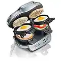 Hamilton Beach Dual Breakfast Sandwich Maker With Timer, Silver (25490C)