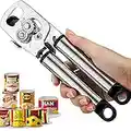 Can Opener Manual, Jlier4U Tin Openers for Arthritis Hands, Tin Openers That Work, Good Grip Tin Opener Heavy Duty for Elderly Weak Hand, Smooth Edge Food-Safe Stainless Steel Openers Long-Lasting