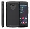 Motorola DROID Turbo Ballistic Nylon Version Coque, TUDIA Slim-Fit CYGEN Double Couche Protecteur Coque pour Motorola DROID Turbo Ballistic Nylon Version Only (NOT Compatible with Metalized Glass Fiber Version) (Noir Mat)