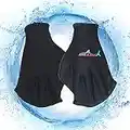 Fingerlose Schwimmhandschuhe Neoprenhandschuhe Aquatic Fitness Schwimmen Schnorcheln Handschuhe für Wasser Training Wasserdicht Neopren Webbed Wassergymnastik Schwimmen Aqua1 Paar