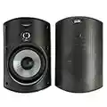 Polk Audio Atrium 4 Outdoor Speakers with Powerful Bass (Pair, Black), All-Weather Durability, Broad Sound Coverage, Speed-Lock Mounting System