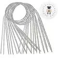 Coopay 11 Pezzi Ferri da Maglia Circolari da 40 cm, 1.5-5.0mm Ferri da Maglia Circolari in Acciaio Inossidabile con Calibro Ago Circolare, Set di Ferri da Maglia Circolari di Piccole Dimensioni