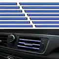 20 Piezas Aire Acondicionado del Coche Salida de Aire Tira Decorativa Tira de Decoración de Ajuste de Salida de Ventilación de Aire Acondicionado de Coche Ajuste Interior del Coche Salida (azul)