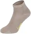 Tobeni 6 Paia Donna Uomo Calze Bambù Corto Quarter Unisex Colore Beige Taglia 35-38