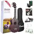 Kmise Soprano Ukulele Starter Kit Mahogany Ukelele For Beginners Kids 21 Inch with Gig Bag Tuner Strap String Instruction Booklet