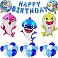 Baby Shark Anniversaire Décoration De Fête d'Anniversaire 42 PCS Baby Shark Ballons Bébé Requin Anniversaire Feuille Ballon Fournitures De Fête à Thème Requin Ballon Pour Anniversaire Décorations