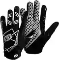 Seibertron PRO 3.0 Elite Ultra-Stick Sports Receiver Gloves/Guanti da Football Americano PRO Ricevitore Gioventù e Adulti Nero M