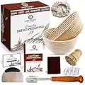 Sourdough Proofing Basket Kit – Bread Bowl – Bread Proofing Box – Bread Proofer – Bread Bowls for Rising and Baking Set with Dough Cutter, Scrapper, Cleaning Brush, Liner Cloth – by UNI-THGT