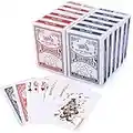 LotFancy 12 Decks Jeux de Carte 54 de Poker Playing Cards à Index Standard 6 Bleu et 6 Rouge, Cartes à Jouer en Carton Lisse, Parfait pour Fête Cadeaux Jeux(6.3 * 8.8cm)