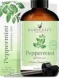 Handcraft Peppermint Essential Oil - 100% Pure and Natural Premium Therapeutic Grade with Premium Glass Dropper - Huge 4 fl. Oz