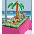 Amscan 374605 Serveware, Inflatable Palm Tree Buffet Cooler, Party Supplies, Multicolor, 4' 1Ct