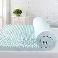 Zinus Swirl Gel Sobrecolchón de Espuma Viscolástica y Refrigeración, Diseño Refrescante y Con Circulación de Aire, Alivio de Presión, 135 x 190 cm, Certificado OEKO-TEX, para Colchón, Cama y Sofá