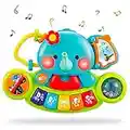 HANMUN Jouet Musical Bébé Jouets de Piano - Bébé Instrument de Musique avec Sons et Lumières Éléphant Piano Clavier Jouet Éducatif d'apprentissage pour 6 Mois Plus Bébés Tout-Petits