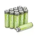 Amazon Basics Piles Rechargeables AA Haute Capacité, 2400 mAh, pré-chargées - Lot de 12