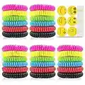 Mosquito Repellent Bracelets 30 Pack, Individually Wrapped Mosquito Repellent Bands, Waterproof Mosquito Repellent Wristbands with 6 Pack Mosquito Repellent Stickers for Kids Adults Indoor Outdoor