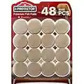 Felt Furniture Pads X-PROTECTOR - 48 PCS 1" - Felt Pads Floor Protectors - Chair Felts Pads for Furniture Feet Wood Floors - Best Furniture Pads for Hardwood Floors - Protect Your Hard Floors! (Beige)