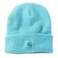 Carhartt Men's Knit Cuffed Beanie Baseball Cap, Powder Blue, One Size