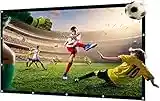 100 inch Portable Projector Screen Outdoor Movie Screen for Projection Double Sided for Home Theater No Wrinkles with 12 Nails and One Rope Not Black Back