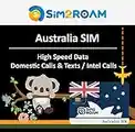 Tarjeta SIM de prepago de Australia, mensajes de texto + 8 GB Internet 4G LTE de alta velocidad de datos + crédito de llamada internacional, alimentado por Optus Network - recargable!..