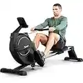 PASYOU Rowing Machine Magnetic Rower Exercise Machine Rowing Machine Foldable 330 LBS Weight Capacity Rower with LCD Monitor Ultra-Silent Rowing Machine Exercise Equipment for Home Use