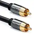 deleyCON 3.0m (9.84 ft.) Subwoofer Cable - Cinch RCA Digital Coaxial Cable - Gold-Plated Connectors - Audio Cables - Subwoofer AV Receiver Amplifier Home Cinema