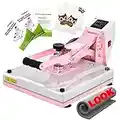 O BOSSTOP Upgrade Clamshell Heat Press 15x15,DIY Digital Industrial-Quality Sublimation Heat Press Machine for T- Shirt Printing,Rhinestone HTV Vinyl Heat Press for Home Use,Businessman(CE/ROHS,Pink)