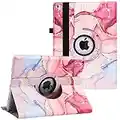 New Case for iPad 9.7 inch 2018 2017/ iPad Air 2 Case - 360 Degree Rotating Stand Protective Cover Smart Case with Auto Sleep/Wake for Apple iPad 5th/6th Generation (Marble Pink)