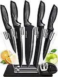 Home Hero Ensemble de Couteaux de Cuisine Inox - Set Couteau Cuisine Professionnelle du Chef - 7 Pièces Set Noir