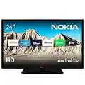 Nokia 24 Pouches (60cm) HD LED Tele Smart Android TV 12V (WLAN, Triple Tuner DVB-C/S2/T2, Android 9.0 inkl. Google Assistant, YouTube, Netflix, DAZN, Prime Video, Disney+) - HNE24GV210 - 2022